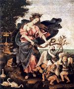 LIPPI, Filippino Allegory of Music or Erato sg Norge oil painting reproduction